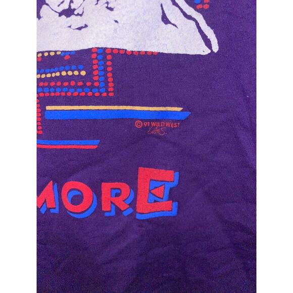 Vintage Mount Rushmore Shirt Graphic Tee Purple Jerzees L USA 90s Tourist Large - Picture 7 of 11